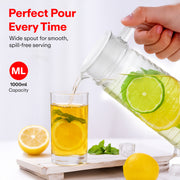 Striped Glass Jug 1000 Ml